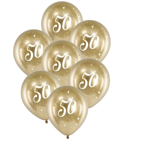 Balony urodzinowe Glossy z nadrukiem 50